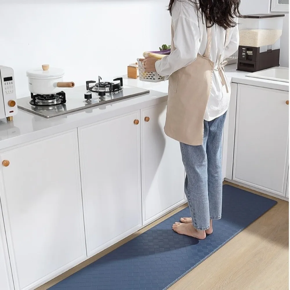 

New 44*120cm Kitchen Mat Non-Slip Cushioned Hallway Rug Stripe Design Waterproof Entrance Doormat Kitchen Floor