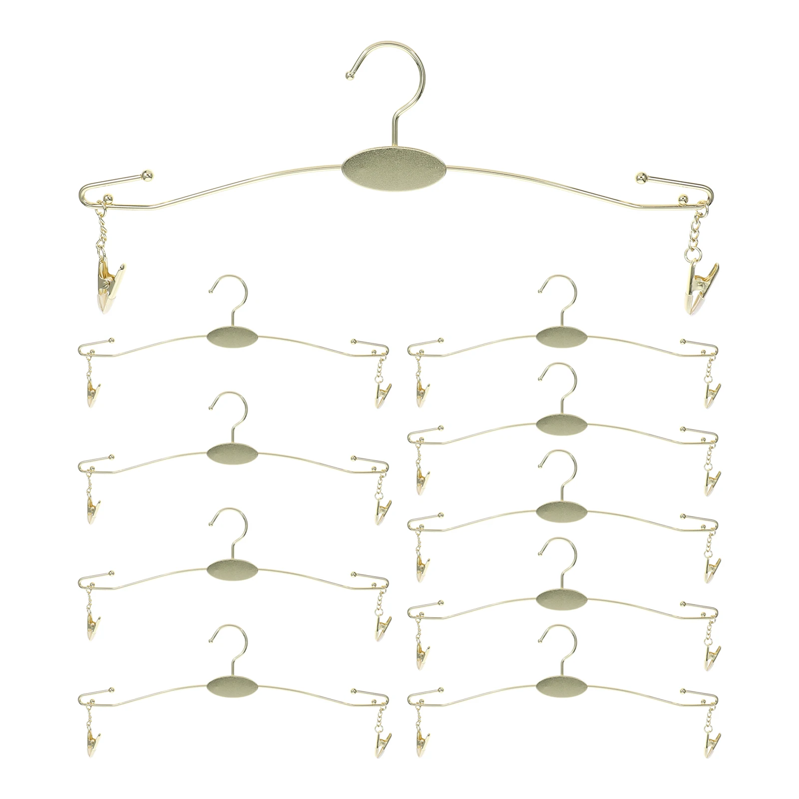 

10pcs Metal Underwear Hangers Smooth Edge Bra Rack Space Saving Clothes Lingerie Organizer Closet Storage Display Hook