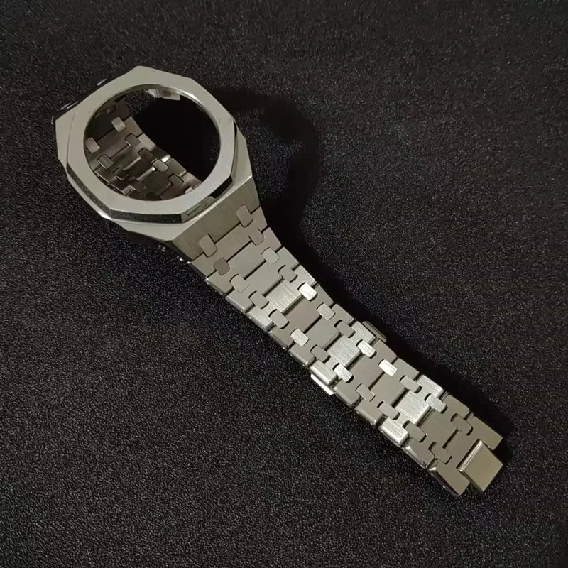 Stainless Steel Case & Watch Strap Replacement Mod Kit