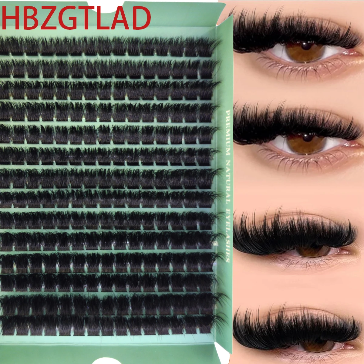 60D-300D 8D Fluffy DIY Cluster Eyelashes 8-20mm Mixed Eyelash Extension 0.07mm Russian D Curl Thick And Reusable Dramatic Lashes