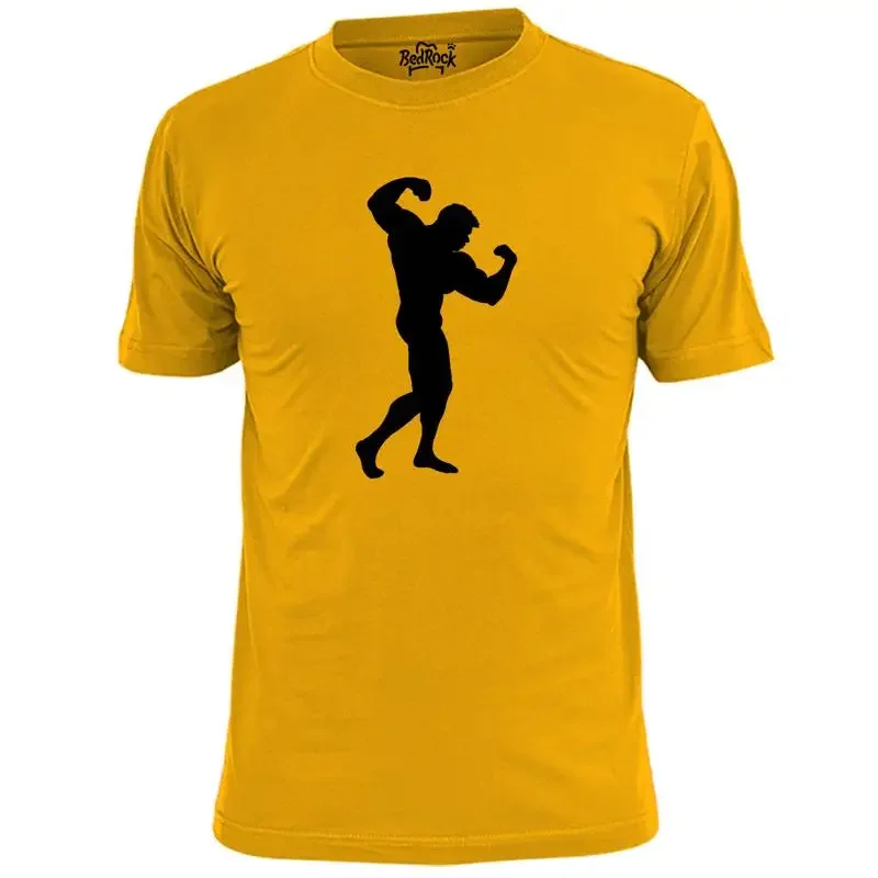 Mens Bodybuilder Pose Weight Training T Shirt Gym Workout Arnold