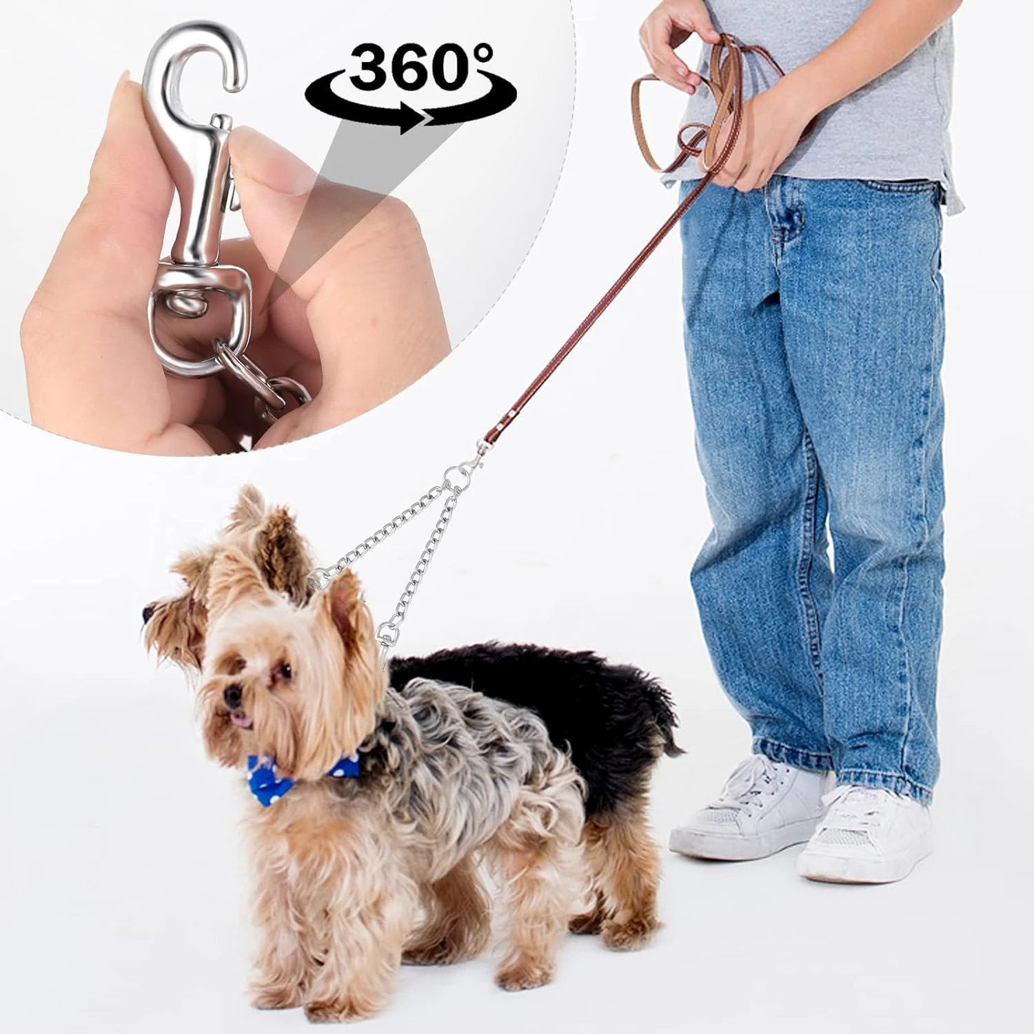 Corde de laisse double pour chien, confortable et sécurisée, robuste, petit, amis à fourrure, Premium Rap-Duty, Pet JExtension, Splitter Le