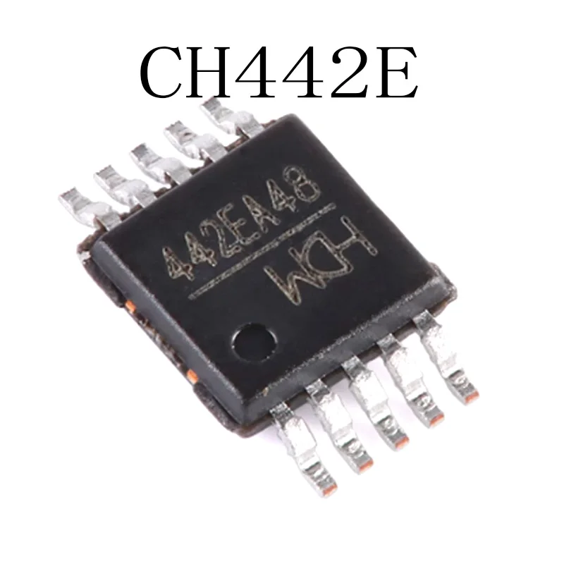 10 brand new original CH442E 442E MSOP-10 2 single-pole double-throw 5V low-resistance analog switch chips