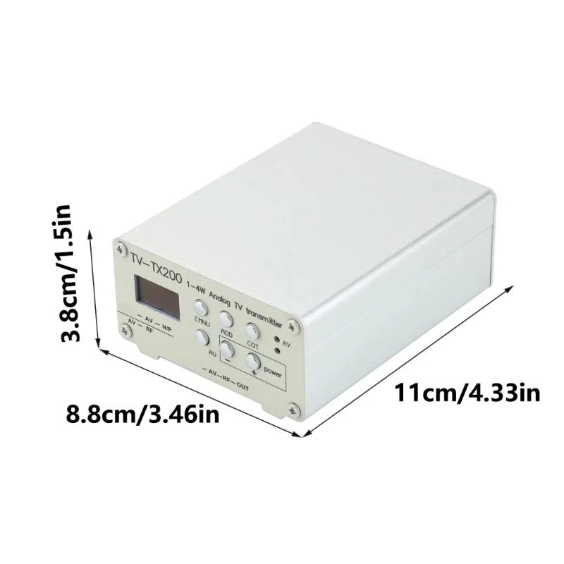 Transmisores analógicos aluminio TV-TX200 con accesorios entrada analógica CVBS 1080p CVBS 1080p