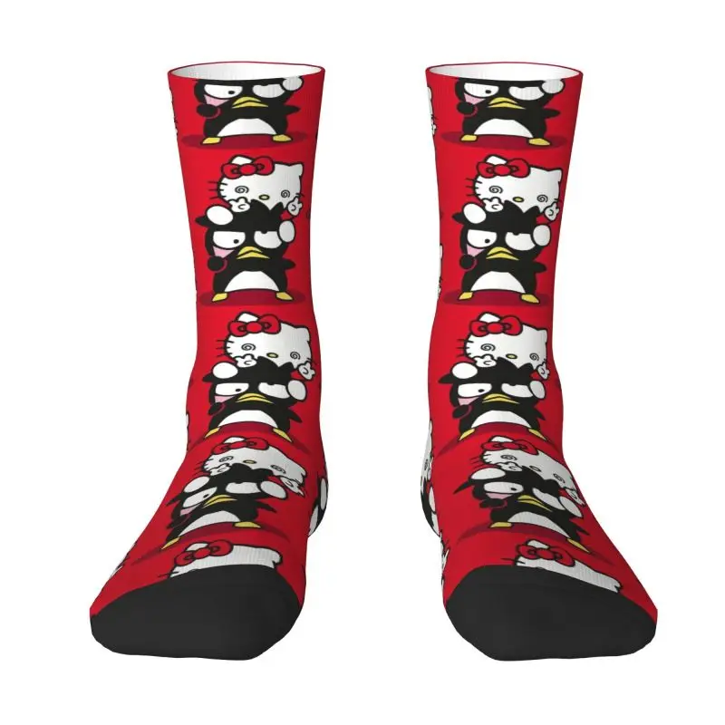 Custom Fun Men's BAD Badtz-Maru Sanrio Cartoon XO Child Dress Socks Unisex Breathbale Warm 3D Print Crew Socks