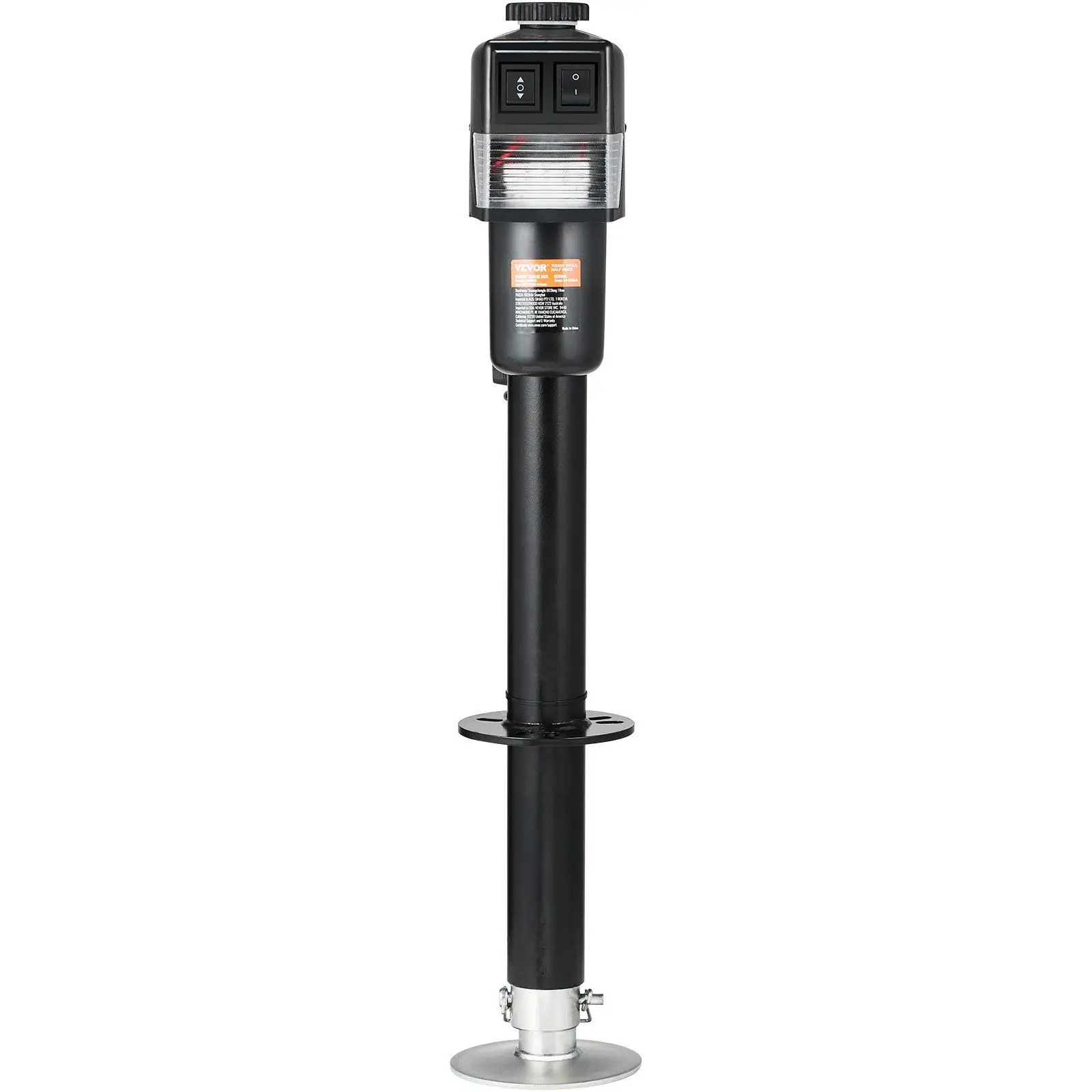 Power Tongue Jack 3500lb Strength 9.84-33.85in Extension Adjustable Base with Waterproofing