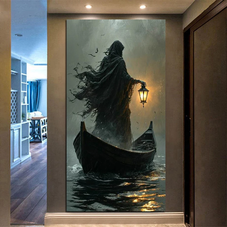 

Fullcang мужской черный маленький лодка большого размера Diy алмазный художественный набор для рисования полная дрель мозаика вышивка картина Настенный декор