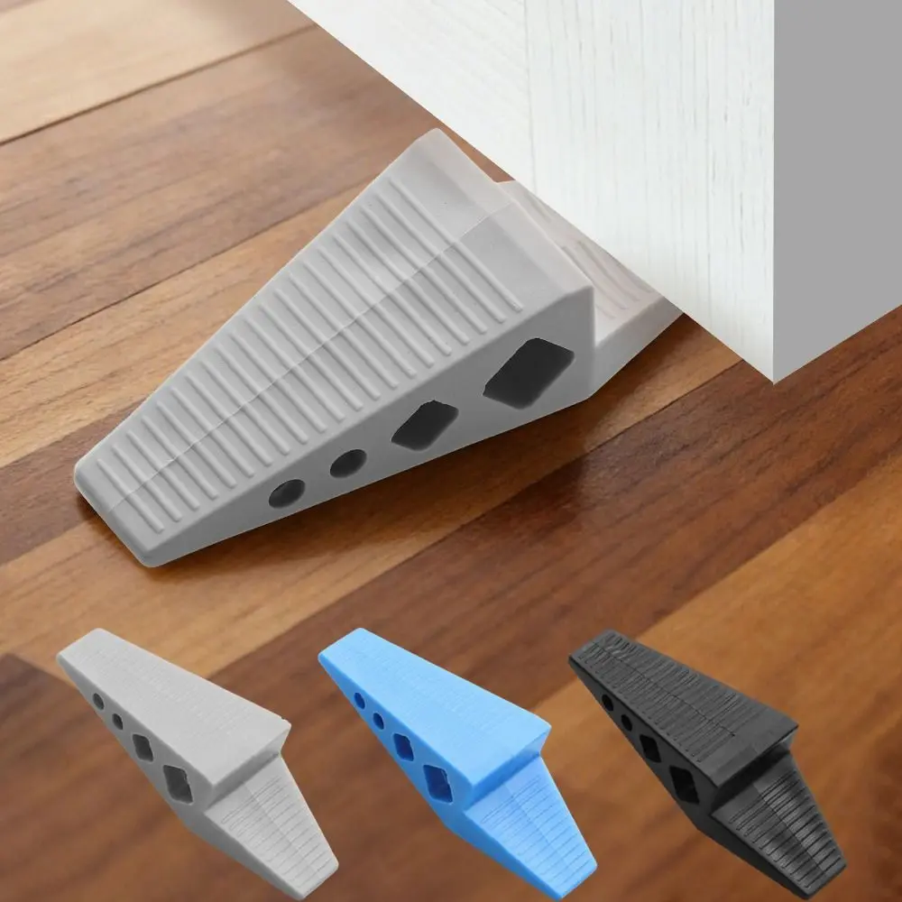 

Floor Holder Silicone Material Door Stopper Non-Slip Wedge Hidden Design Floor Holder Reusable Anti-Collision Doorstop Home