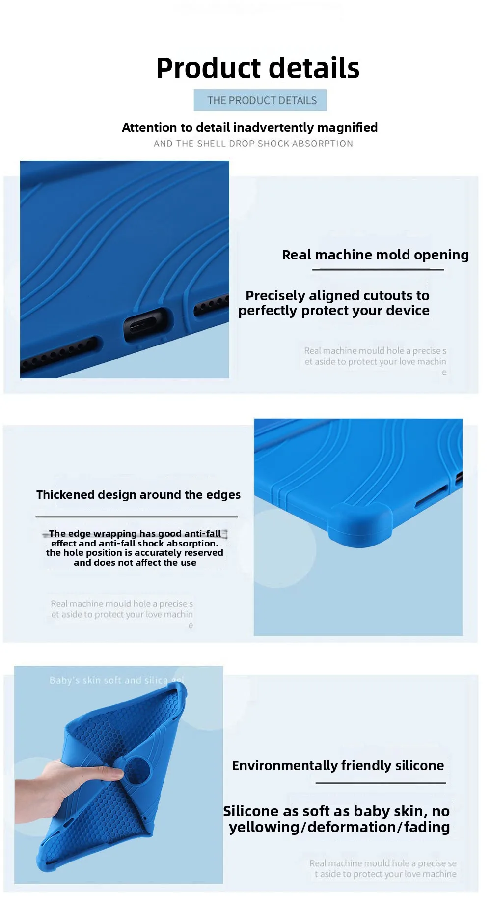 Stoßfeste TPU-Hülle für Realme Pad 2 11.5, Flexibler Stoßfänger mit Ständer und Airbag-Ecken, Mehrere Farben – Detail 6
