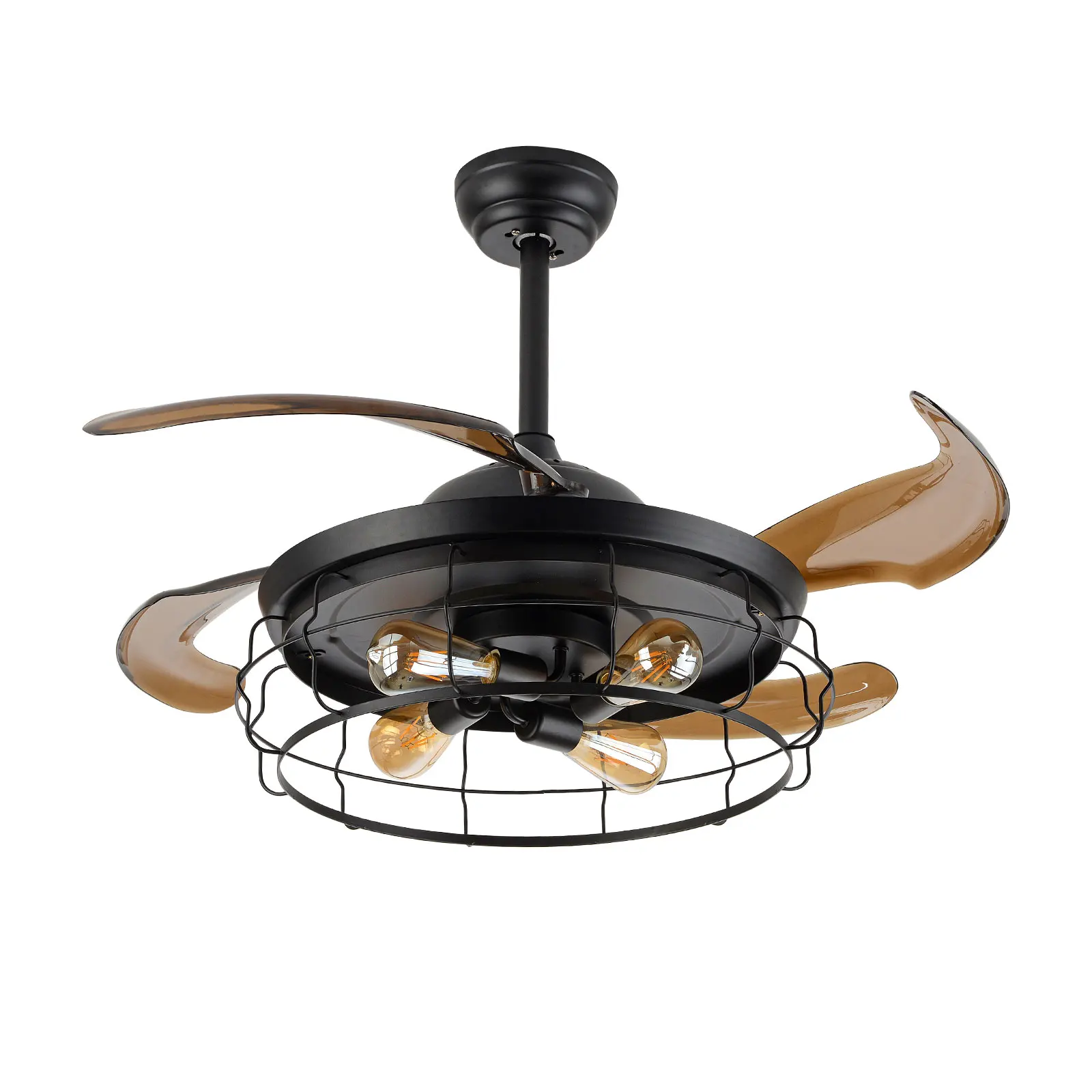 Sturdy Ceiling Fans with 3 Speed Settings, Retractable Blades, Energy-Saving, Quiet Motor for Cooling and Lighting