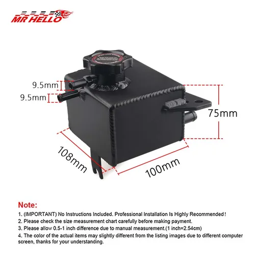 Imagen 2 del producto Botella de depósito de desbordamiento de tanque de expansión de refrigerante de aluminio para Subaru WRX 2002-2007 STI 2004-2016 2002 Subaru Impreza WRX Sedan