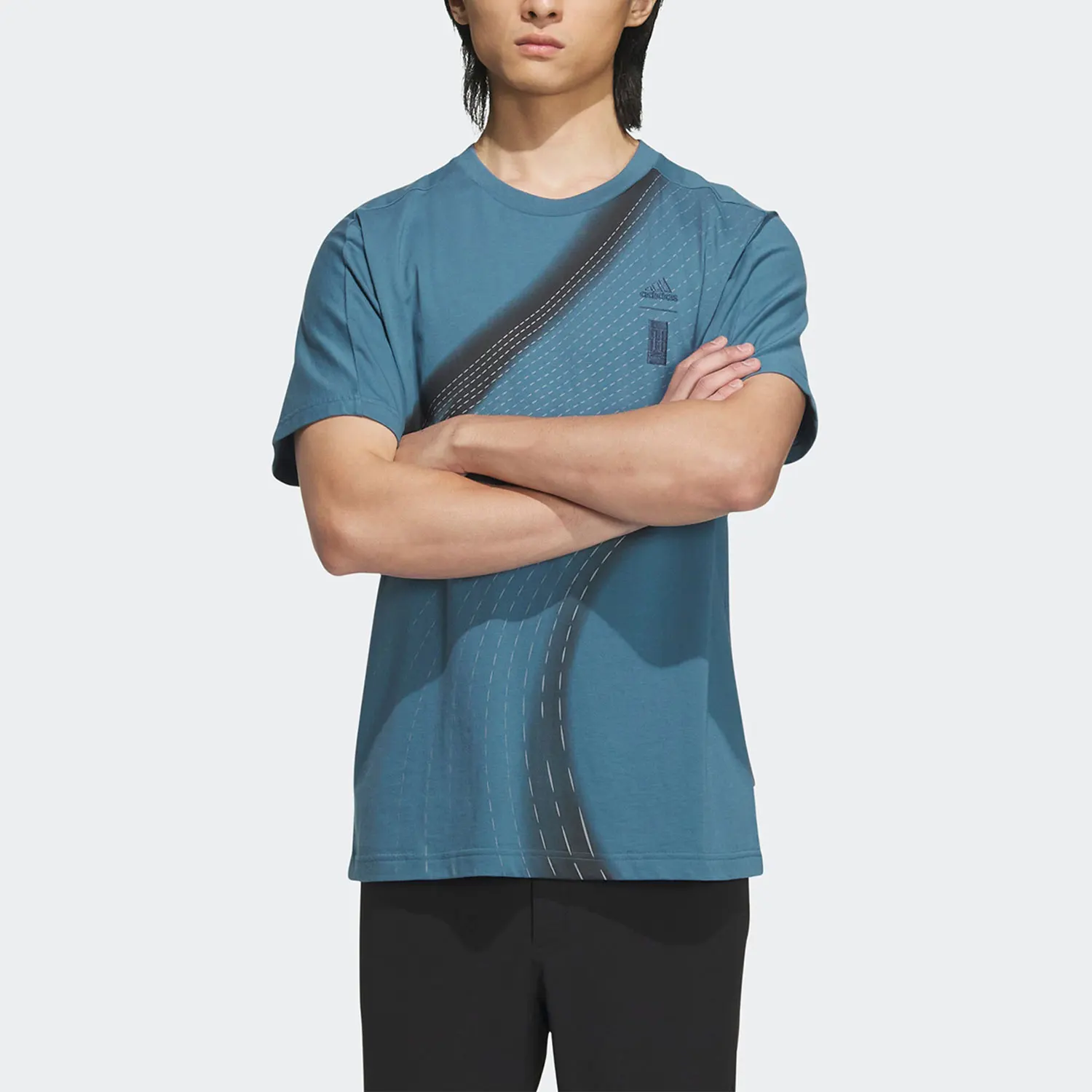 

Adidas Official Authentic Summer New Season Men's Sport Training Loose Short Sleeve T-Shirt IA8091