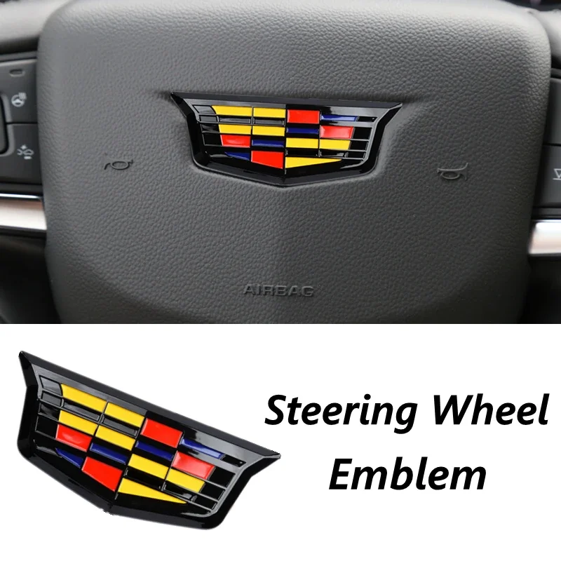 

For Cadillac CT4 CT5 CT6 XT4 XT5 XT6 Car Front Rear Emblem Steering Wheel Sticker Side Badge Replacement Refit Logo Accessories