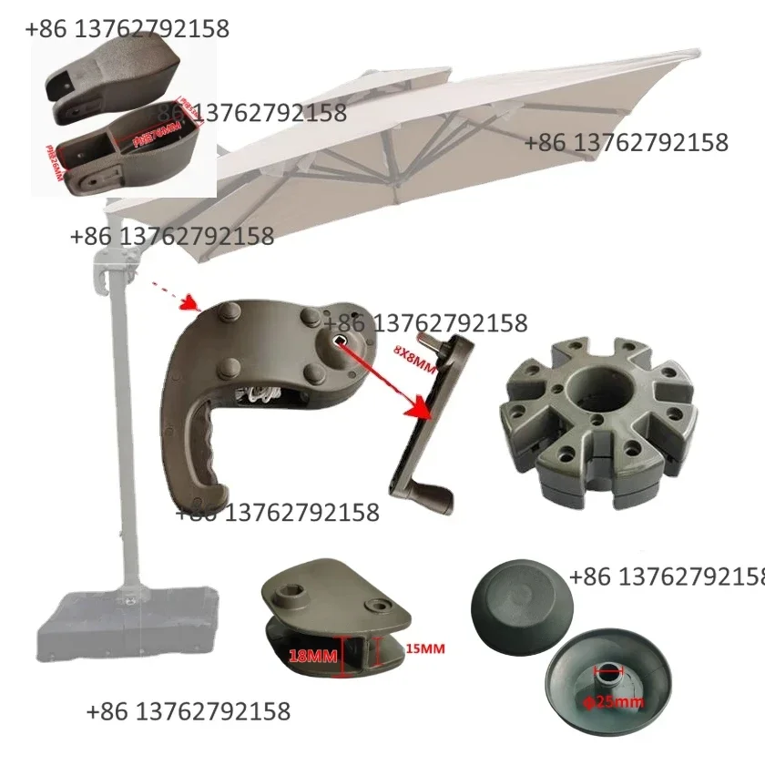 Replacement Handle Armrest Parts For Outdoor Large Banana Parasol Courtyard Sunshade Umbrella Accessories