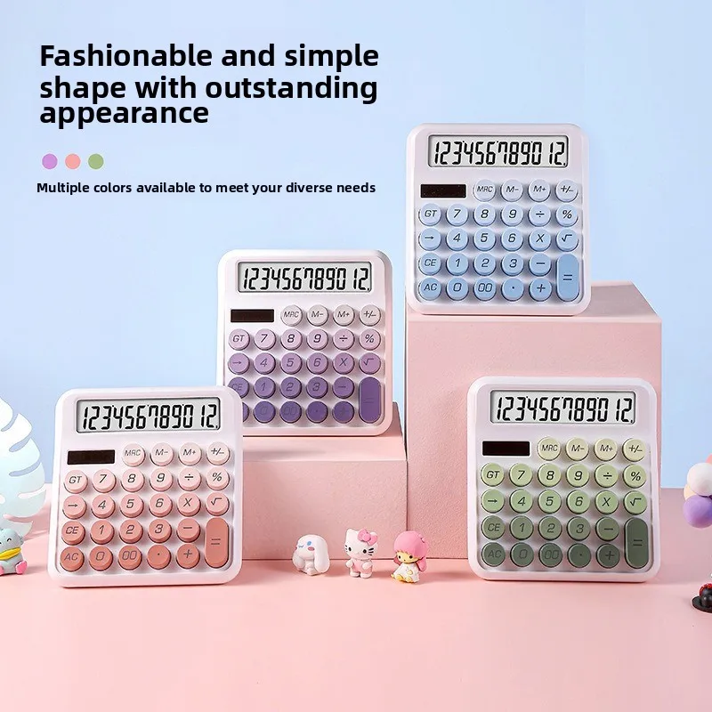 

Calculator Dopamine Candy Colored Multi Color Options 12 Digit Large Screen Students Stationery Offices Schools Supplies