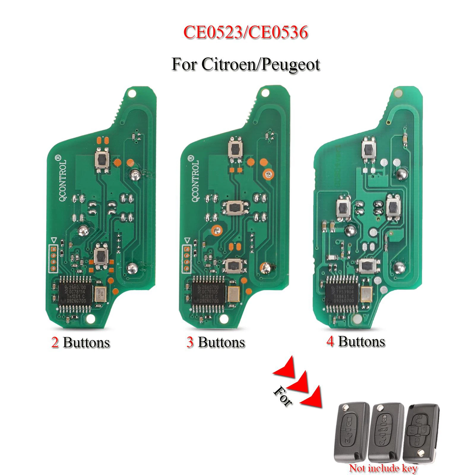 

jingyuqin Remote Key Circuit Board For Citroen For Peugeot 433MHZ ID46 CE0523 PCF7941 Chip CE0536 PCF7961 Chip ASK/FSK