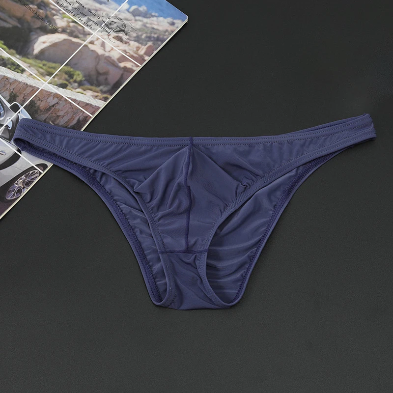 

Men's Seamless Sexy Lingerie Breathable Briefs Ultra-thin See-through Underpants Men Low-rise Brazilian Underwear Men's Panties