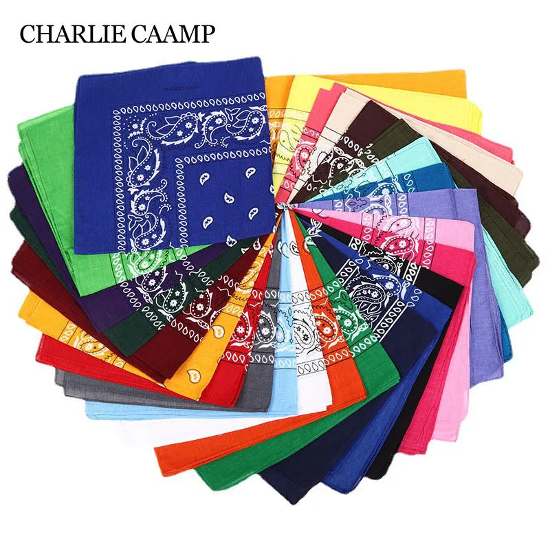 

Cotton Print Men Women Bandana Hip Hop Street Dance Biker Sports Headbands Paisley Cashew Flower Wraps Face Mask Square Scarf