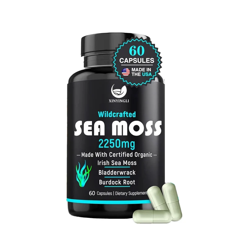 Organic Seaweed Capsules 2250mg Wild Irish Seaweed Burdock Root Bladder Supplement
