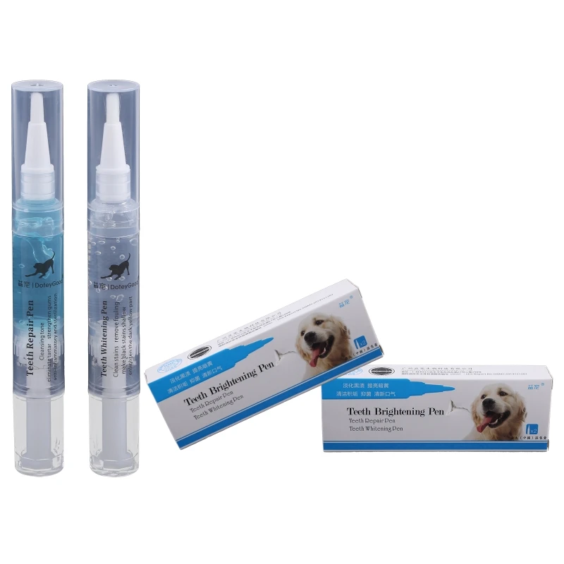 Pet White Teeth Whitening Pen Teeth Stain Remover to Whiten Teeth for Pet Effective＆Painless No Sensitivity