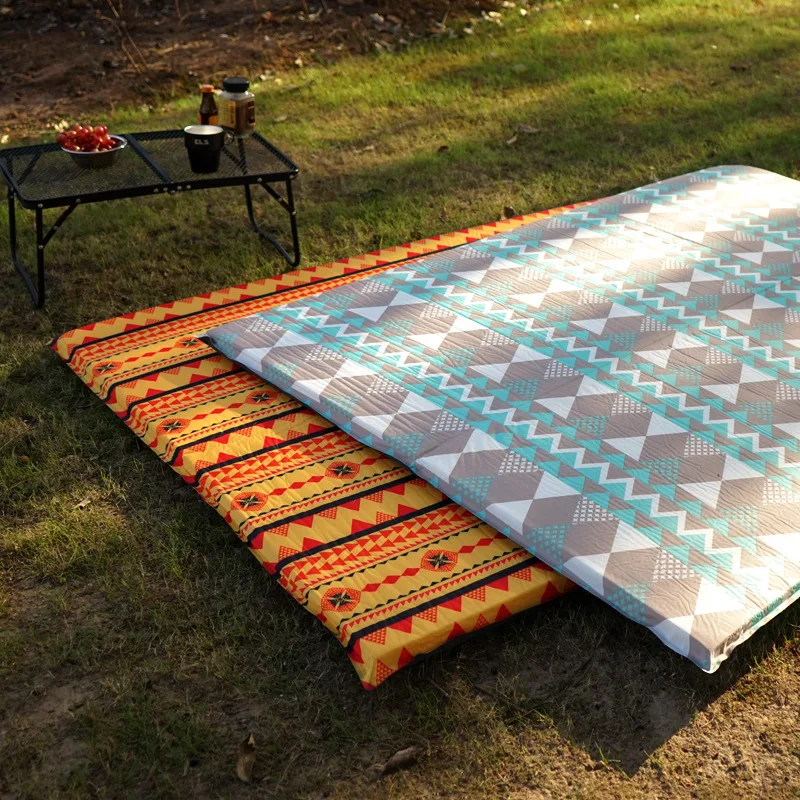 Double Self-Inflating Camping Sleeping Pad, Thickened Waterproof Tent Mattress with Dual Valves
