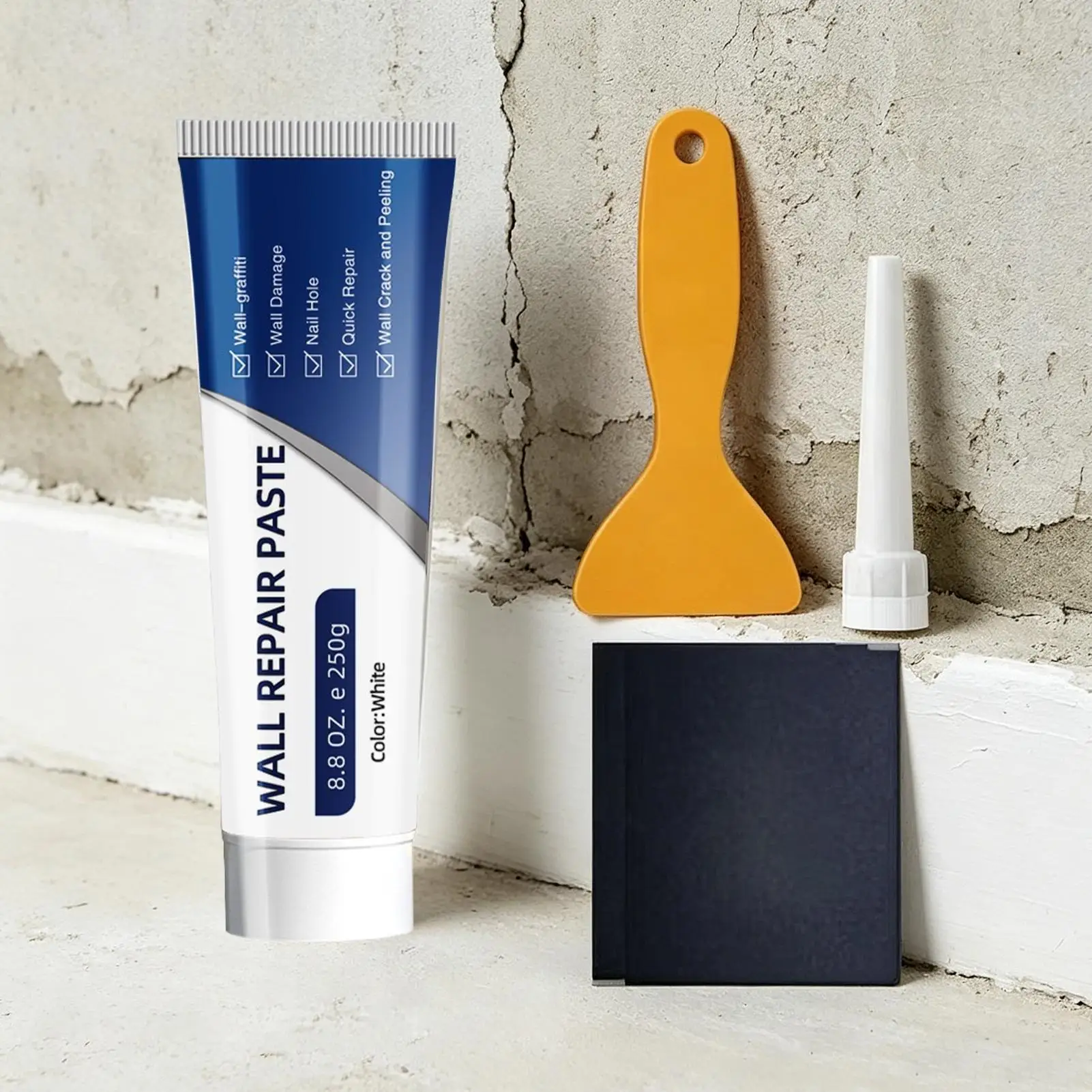 Wall Repair Kit Paste Repair Wall Damage Graffiti Fill Nail Hole Prevent Wall Cracking Peeling Restore Smoothness Quickly fill