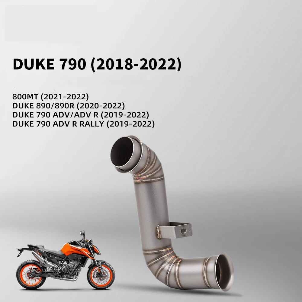 Para 800NK DUKE 790 890 Adventure R Rally KTM790 KTM890 2018-2022 Slip On Escape de motocicleta tubo de enlace medio Escape Moto silenciador