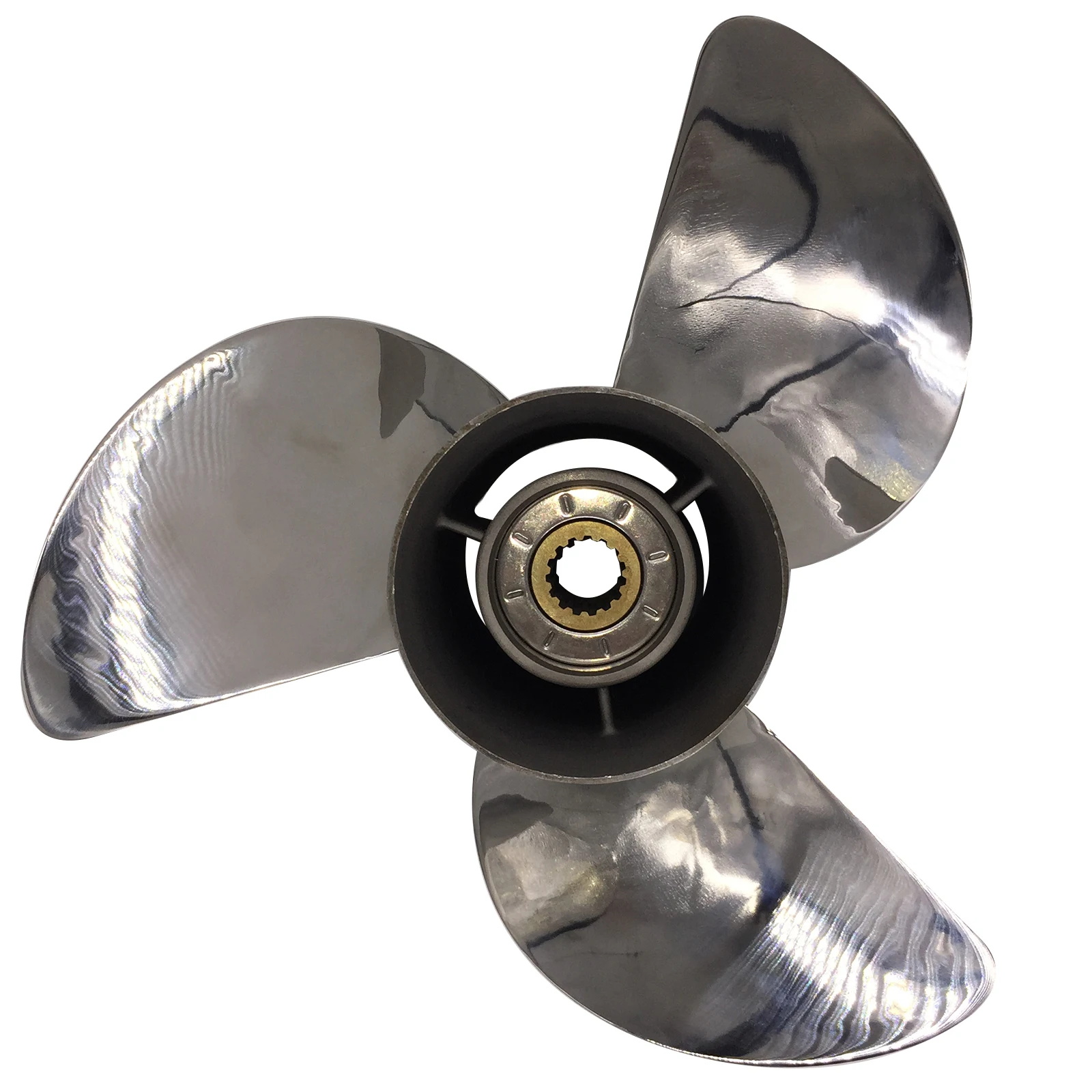 Boat Propeller 13 1/4x17 for Yamaha 60HP-115HP 3 Blades Stainless Steel Prop SS 15 Tooth RH OEM NO: 3421-133-17 13.25x17