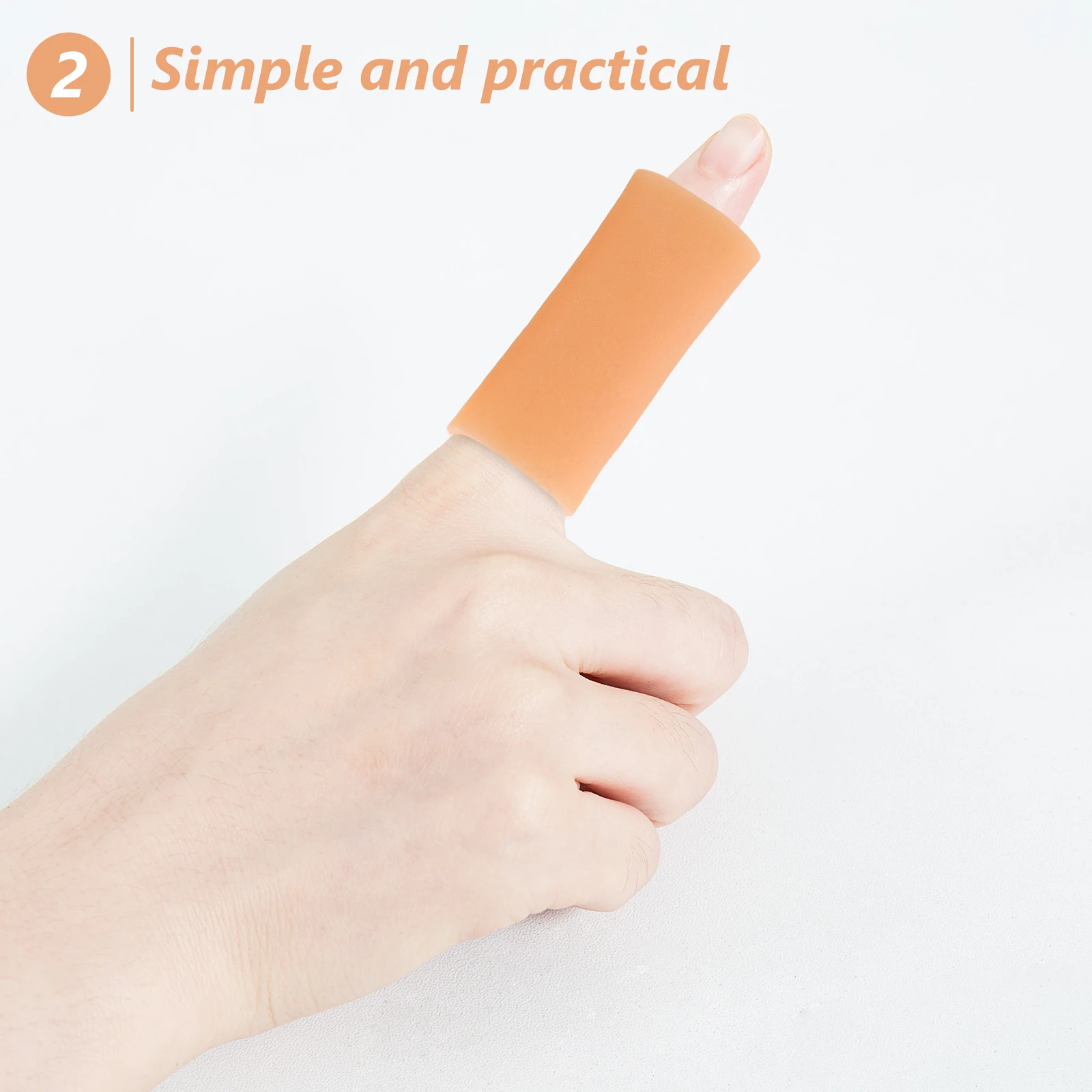 

5 Pairs Anti-wear Finger Cots Reusable Khaki Protectors Covers for Sports Handmade Typing Painting Gardening Work Finger Sleeves