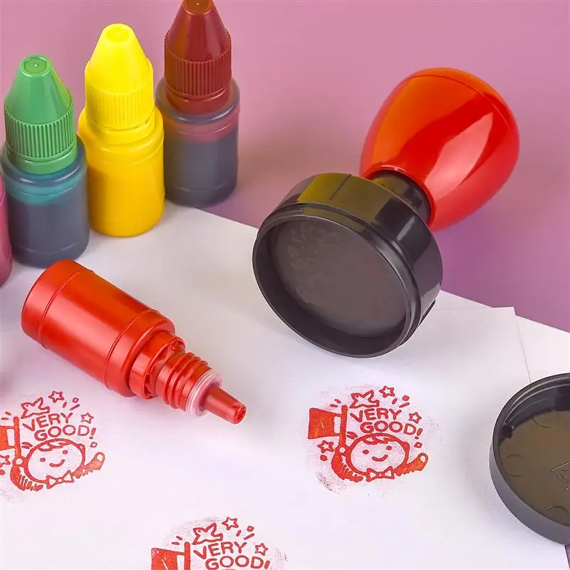 1pcs 10ml Inkpad Flash Refill Fast Drying Stamping Ink Photosensitive Stamp Oil Gift Accessories For Rubber Stamp Office Wedding