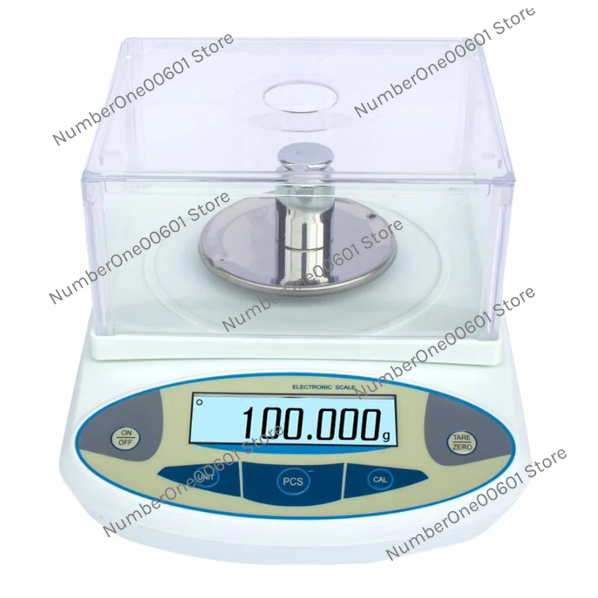 200/300gx0.001g Electronic Balance Scale with Windshield High Precision Laboratory Solid Analytical Digital Balance Scale