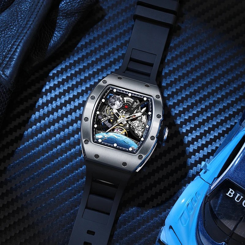 

High Quality Automatic Watch Stylish Silicone Strap Waterproof Mechanical Watches for Active Lifestyles Bracelet Accessories