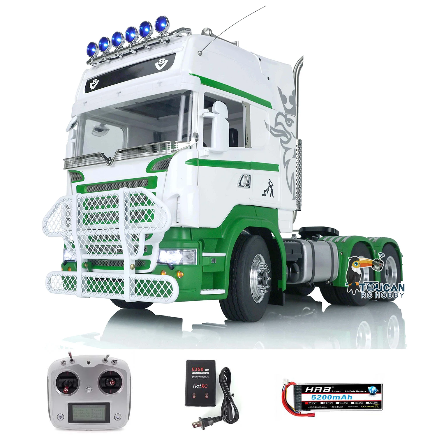 

RC Tractor Truck LESU 1/14 6X6 Metal Chassis R730 Remote Control RTR Cars Toys Gift with Light Sound Smoking Unit Toys