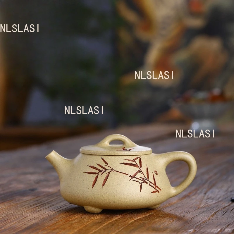230ml Classic Yixing Purple Clay Teapot Handmade Section Mud Stone Scoop Kettle Chinese Filter Tea Infuser Teaware Supplies