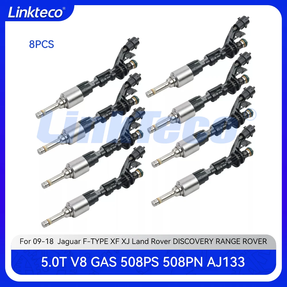 Engine 8PC Fuel Injector Fit 3.0 5.0 T L 508PN 306PS For 09-18 5.0T Land Rover LR4 Range Rover Range Rover Sport Jaguar XJ XF