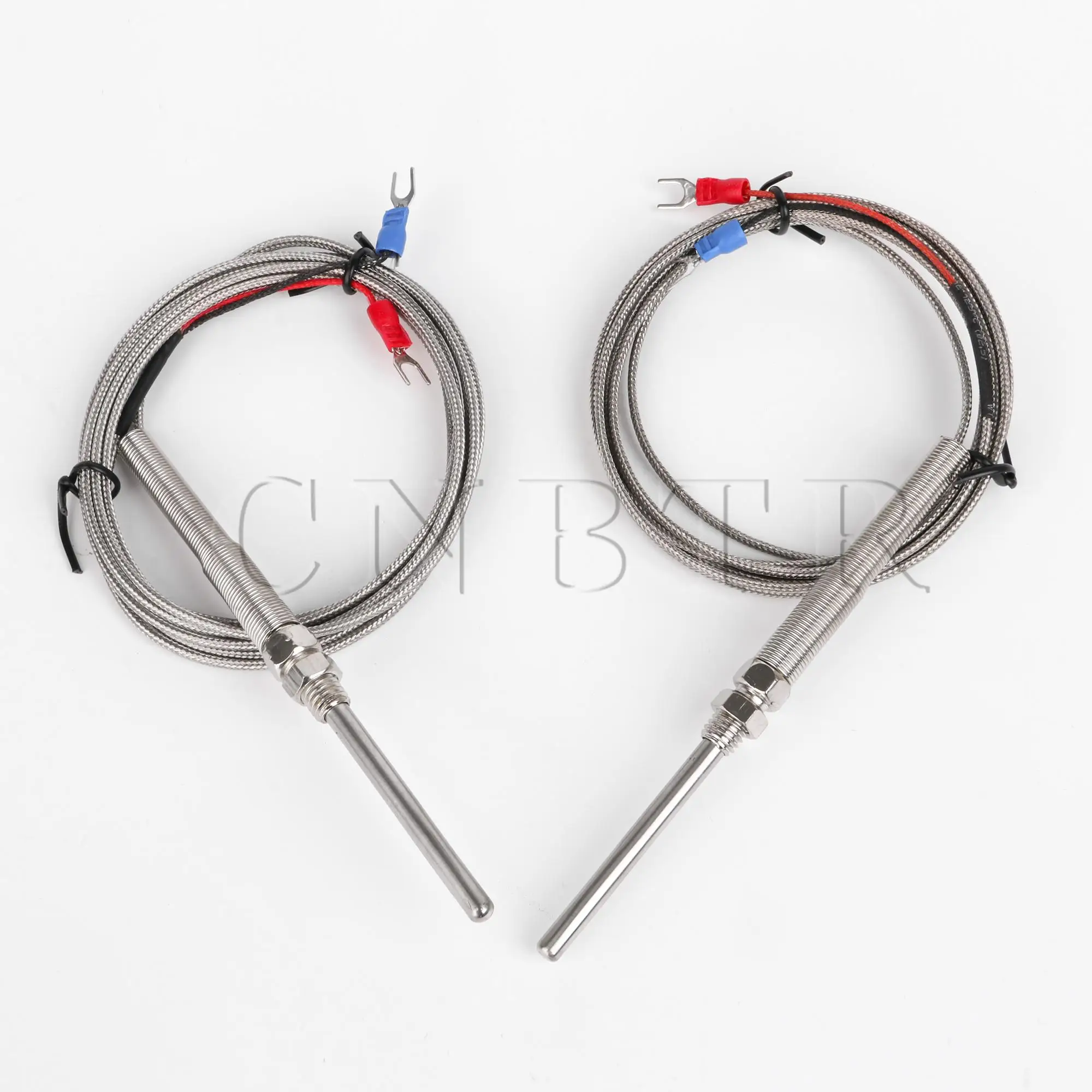 CNBTR 5PCS K Type Thermocouple Temperature Sensors 2 Meters Cable for Industry