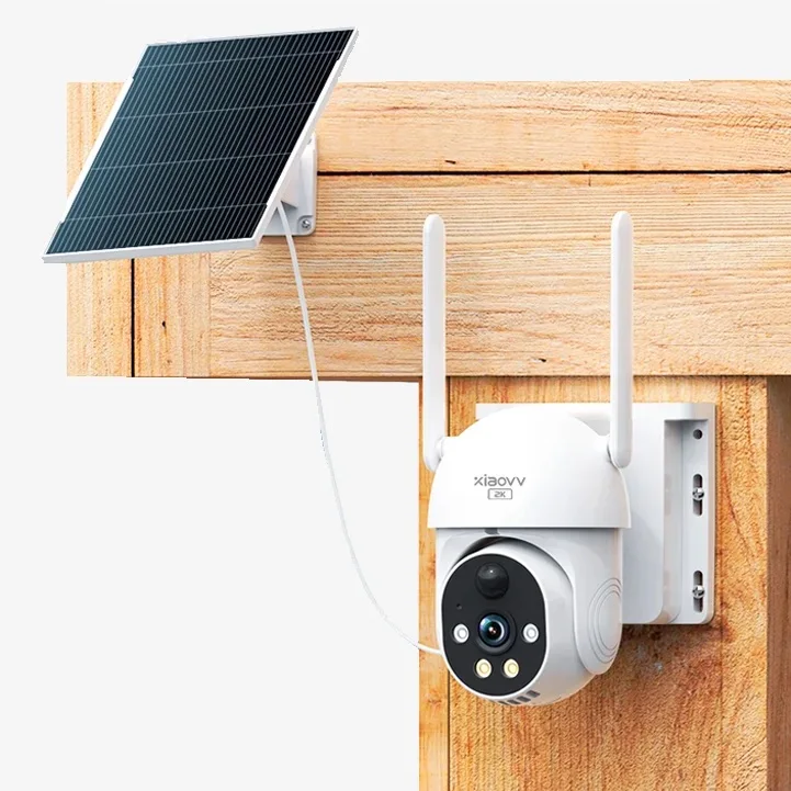 

WiFi PTZ Camera Outdoor Wireless Solar IP Camera 4MP HD Built-in Battery Video Surveillance Camera Long Time Standby xiaovv APP