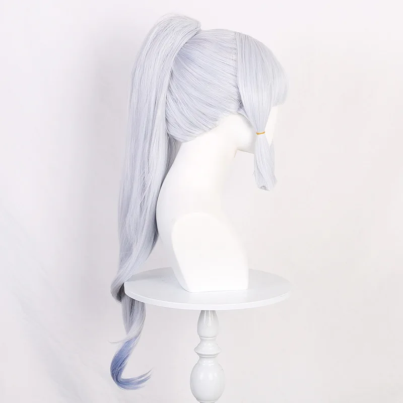 Genshin Impact Ayaka Shirakawa Pruik Cosplay Karakter Enkele paardenstaart Anime-stijl Hetzelfde als in het spel