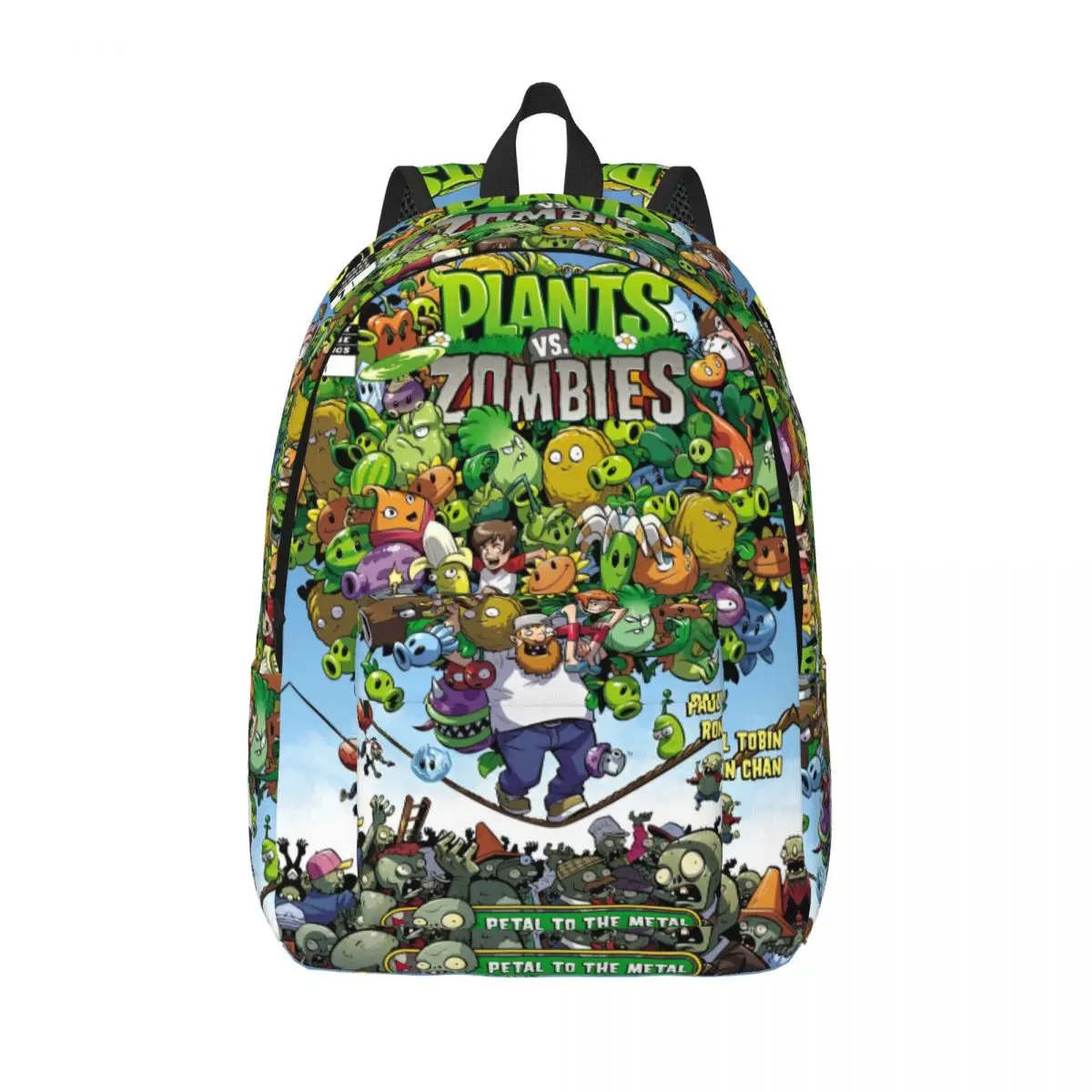 

Plants Vs Zombies PVZ Cartoon Game Teenage Backpack Sports Student Travel Funny Poster Daypack Men Women College Canvas Bags