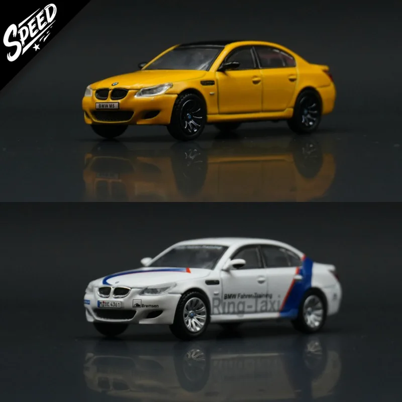 

SHADOW In Stock 1:64 Sedan M5 E60 Ring Taxi Racing Yellow Diecast Diorama Car Model Collection Miniature Toys