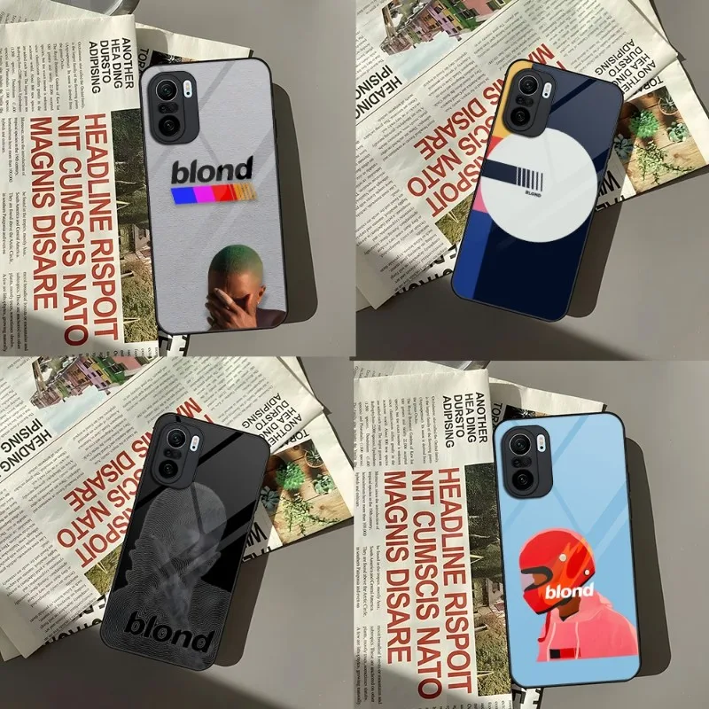 F-Frank Singer Ocean B-Blonde Phone Case For Xiaomi 13 10 10T 11i 11T Redmi Note 11 8 11S Pro Poco Glass Back Cover