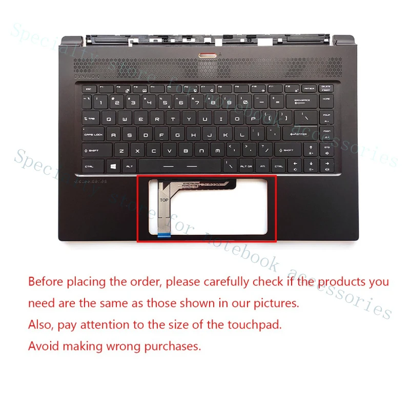 A+  New Palmrest For MSI GS65 Stealth GS65VR MS-16Q4 Upper Case Backlit Keyboard USA