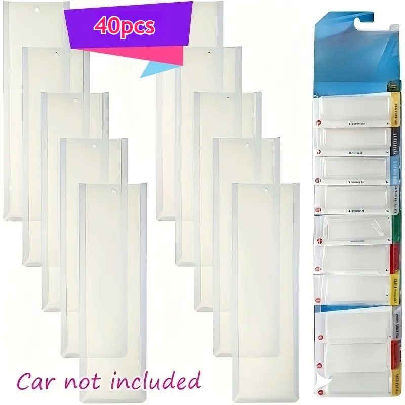 40pcs Die-Cast Cars Toy Display Cases Transparent Model Car Protective Shell PVC Box with Folded Edges for Model Car Collectible