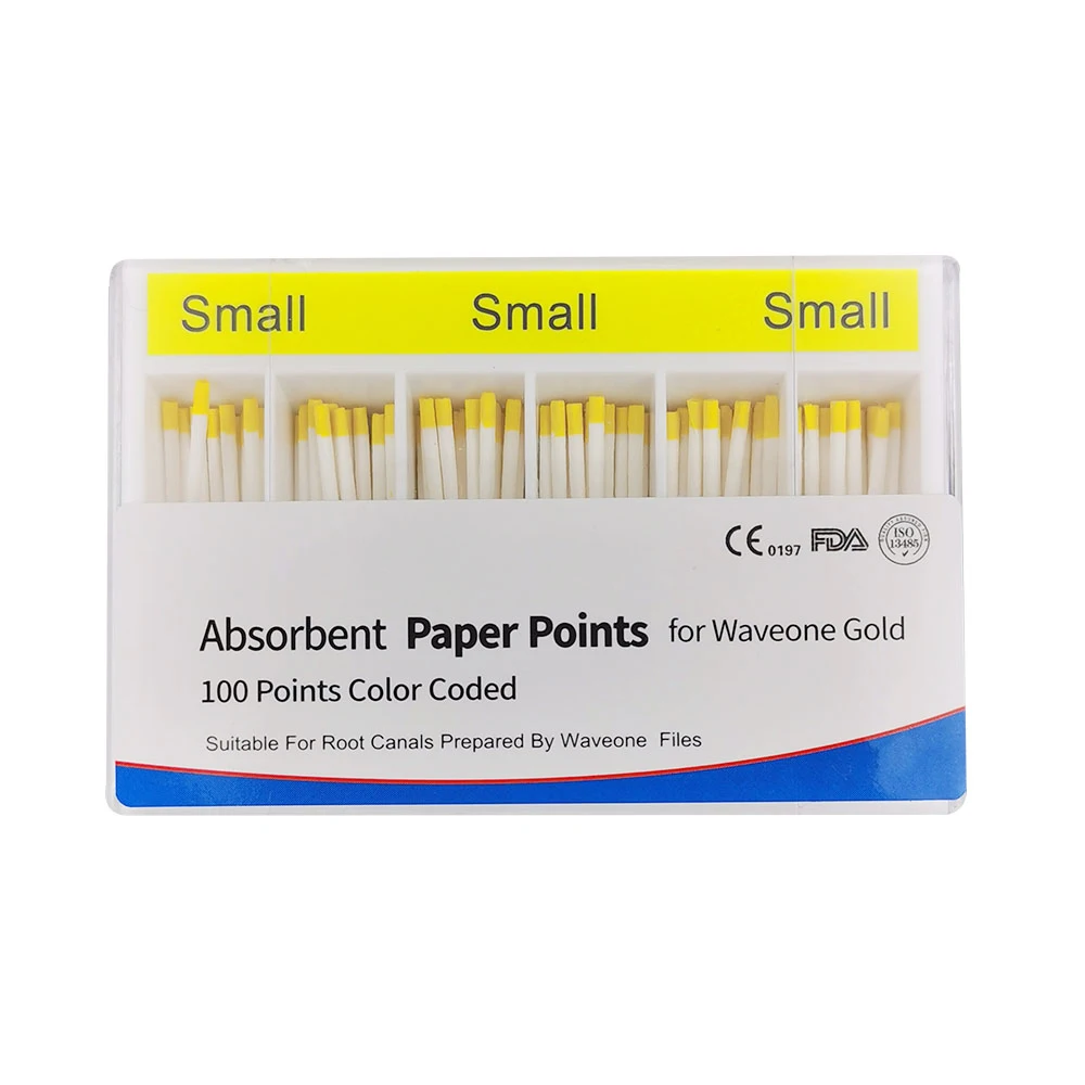 Dental Absorbent Paper Points Fit To Wave Gold One Files Primary Small Medium Large Gutta Points Root Canal Obturating Points