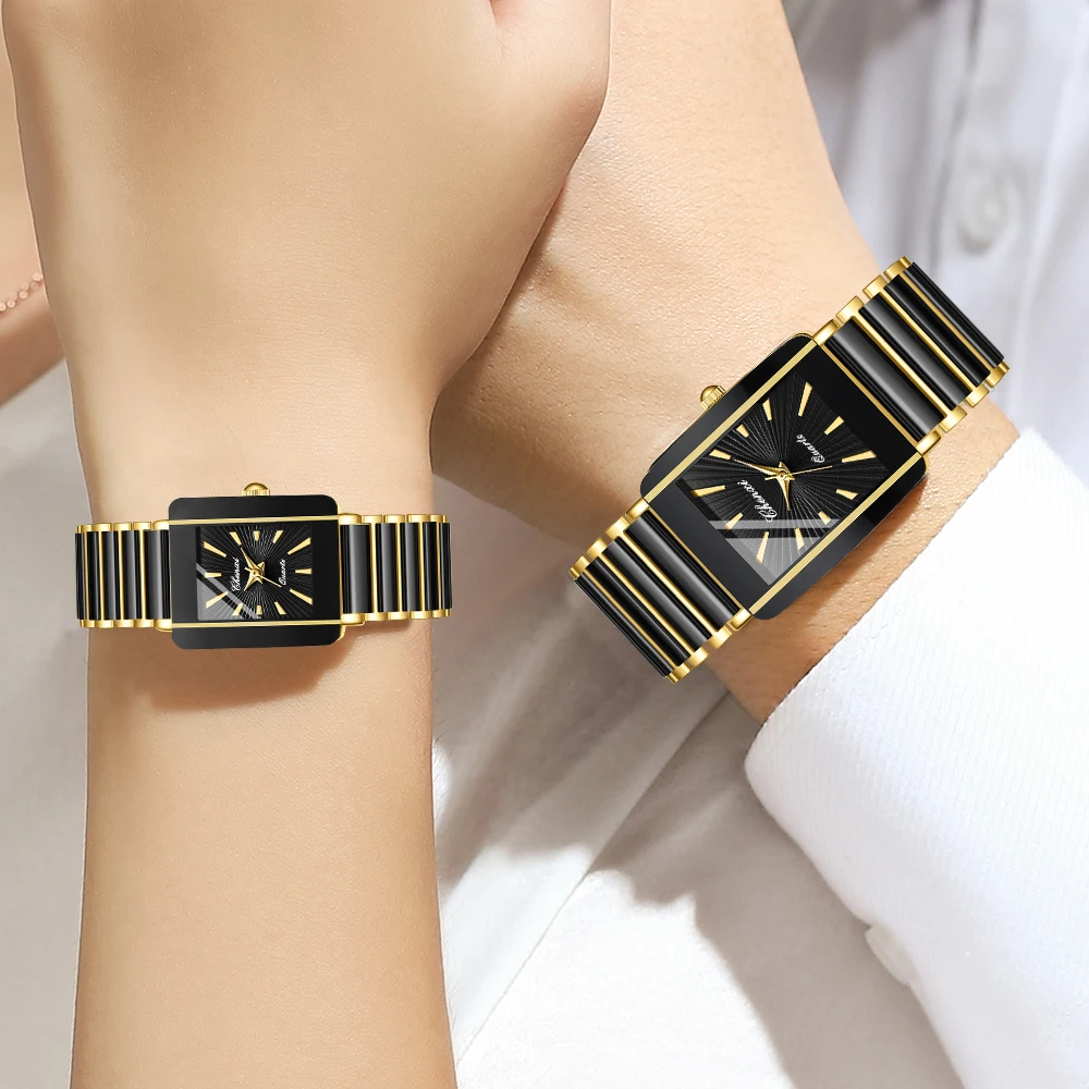 CHENXI Fashion Luxury Couple Watches Top Brand Men Women Quartz Wristwatch Lover Waterproof Stainless Steel Valentine Gift view 2