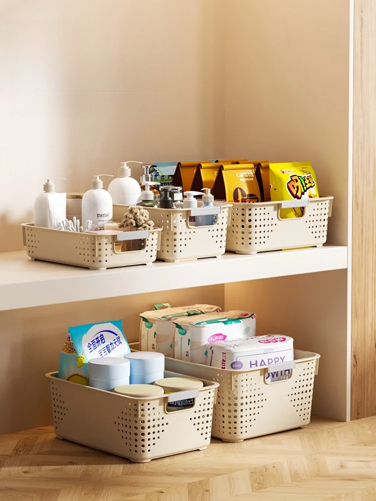 

Пластиковая настольная корзина для хранения для гостиной, игрушек, мелочей, органайзер, бытовой контейнер для хранения, для кухни, спальни