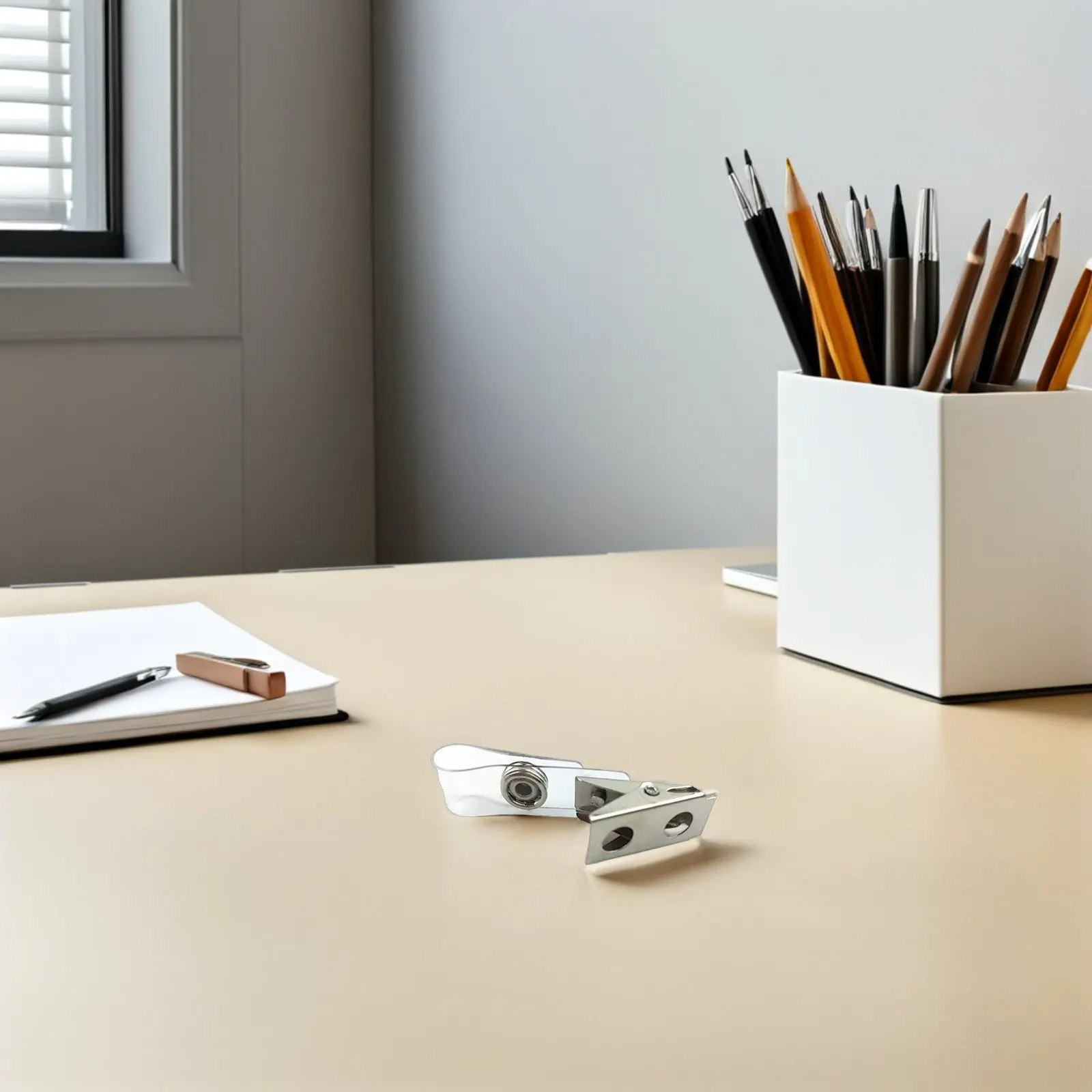 

250Pcs Chest Badge Clips Metal Double Hole Id Card Holder Clamps Clear PVC Straps for Work Name Tags Offices Schools Hospitals