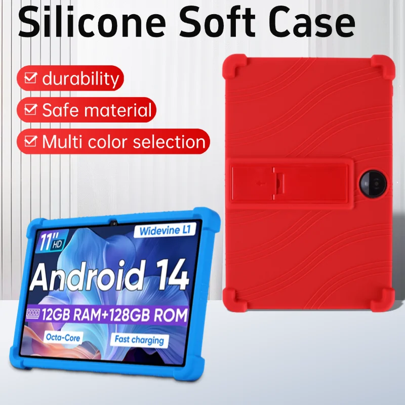 

For AIPROTABLET C5-JZB 11Inch Tablet abletprotective cover Kid-Friendly Soft Silicone Adjustable Stand Cover WXUNJA C5-PTB-HEI