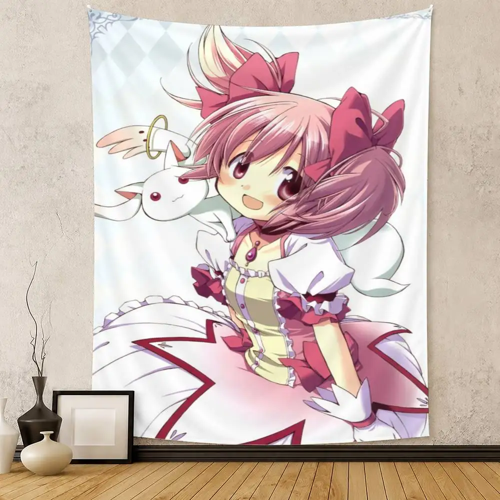 P-Puella M-Magi Madoka M-Magica Tapestry Background Hanging Cloth Bedroom Room Decor Aesthetic Tapestry Wall Party