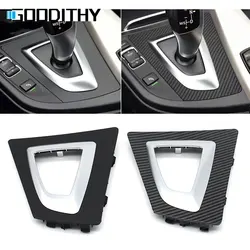 Black Carbon Fiber Gear Shift Selector Cover Car Accessories Shifter Bezel Trim For BMW 3 4 Series F30 F31 F34 F35 F32 F33 F36